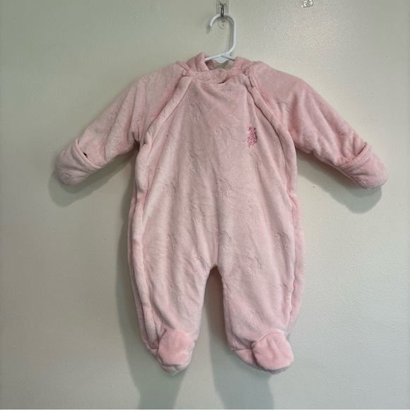 U.S. Polo Assn. Other - US Polo Aasn baby girl bunting snowsuit pink 3-6 months double zip up soft